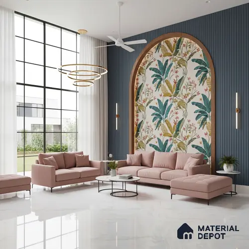 White Marble Floor & Wall Tile TL 09041 Grande Statuario Seville Endless 6 ft x 4 ft Glossy Finish Vitrified Large Format Tile - 9 mm | Random 4 | Suitable for Living Room, Bedroom, Bathroom | Adhesive and Spacers Must be Used During Installation