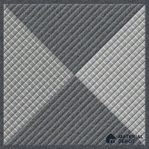 Multi Colour Stone Tile TL 09061 9140 16 inch x 16 inch Vitrified Carving Matte Finish - 12 mm | | Suitable for Parking, Terrace | Pattern Alignment May Vary | 2-3 mm Spacer is Mandatory