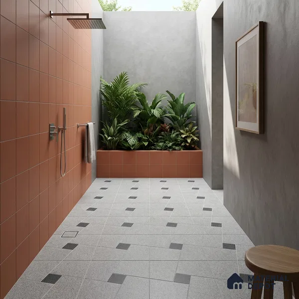 Grey Patterned Tile TL 09069 Argon Silver 16 inch x 16 inch Vitrified Carving Matte Finish - 12 mm | | Suitable for Parking, Terrace | Pattern Alignment May Vary | 2-3 mm Spacer is Mandatory
