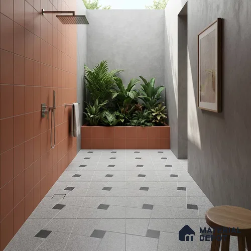 Grey Patterned Tile TL 09069 Argon Silver 16 inch x 16 inch Vitrified Carving Matte Finish - 12 mm | | Suitable for Parking, Terrace | Pattern Alignment May Vary | 2-3 mm Spacer is Mandatory
