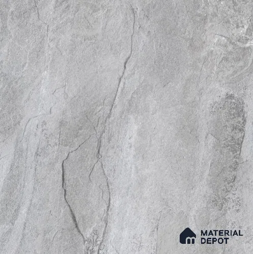 Silver Stone  Tile TL 09077 C  Quartzite Silver 16 inch x 16 inch Vitrified Carving Matte Finish - 12 mm |  | Suitable for Parking, Terrace | Pattern Alignment May Vary | 2-3 mm Spacer is Mandatory