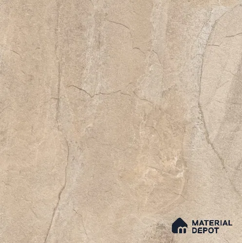 Beige Stone  Tile TL 09077  Quartzite Amber 16 inch x 16 inch Vitrified Carving Matte Finish - 12 mm |  | Suitable for Parking, Terrace | Pattern Alignment May Vary | 2-3 mm Spacer is Mandatory