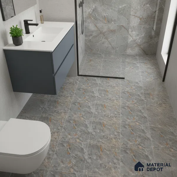 Stone Look Floor Tile TL 09085 | Matte Finish 12 x 12 inch Ceramic Tile - 7 mm | Suitable For Kitchen, Bathroom, Bedroom & Office