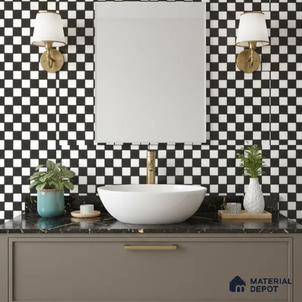 Mosaic Wall & Floor Tile TL 09086 | Matte Finish 12 x 12 inch Ceramic Tile - 7 mm | Suitable For Kitchen, Bathroom, Bedroom & Office