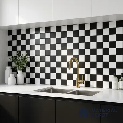 Mosaic Wall & Floor Tile TL 09086 | Matte Finish 12 x 12 inch Ceramic Tile - 7 mm | Suitable For Kitchen, Bathroom, Bedroom & Office