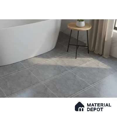 Marble Look Floor Tile TL 09091 | Matte Finish 12 x 12 inch Ceramic Tile - 7 mm | Suitable For Kitchen, Bathroom, Bedroom & Office