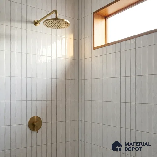 White Faux Subway Wall Tile TL 09094 B Lucido Blanco 1 ft x 1 ft Ceramic Glossy Finish - 9 mm | Suitable for Highlighter Wall, Bathroom, Kitchen Wall & Backsplash | Please Expect a Slight Variation of Pattern