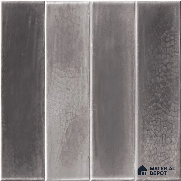 Grey Faux Subway Wall Tile TL 09094 G Lucido Grey 1 ft x 1 ft Ceramic Glossy Finish - 9 mm | Suitable for Highlighter Wall, Bathroom, Kitchen Wall & Backsplash | Please Expect a Slight Variation of Pattern