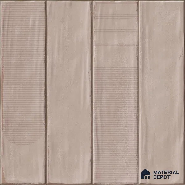 Brown Faux Subway Wall Tile TL 09094 J Lucido Roce 1 ft x 1 ft Ceramic Glossy Finish - 9 mm | Suitable for Highlighter Wall, Bathroom, Kitchen Wall & Backsplash | Please Expect a Slight Variation of Pattern