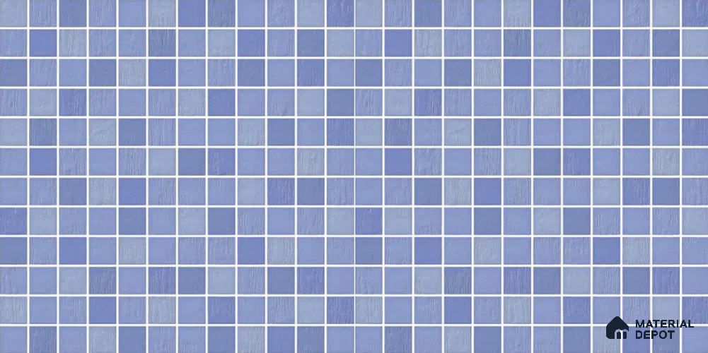 Blue Faux Mosaic Wall & Floor Tile TL 09096 B Ester Blue 1 ft x 1 ft Ceramic Glossy Finish - 9 mm | Suitable for Highlighter Wall, Bathroom, Kitchen Wall & Backsplash