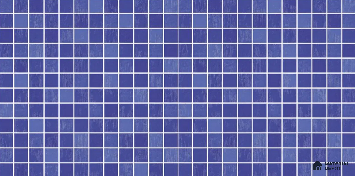Blue Faux Mosaic Wall & Floor Tile TL 09096 C Ester Verde 1 ft x 1 ft Ceramic Glossy Finish - 9 mm | Suitable for Highlighter Wall, Bathroom, Kitchen Wall & Backsplash