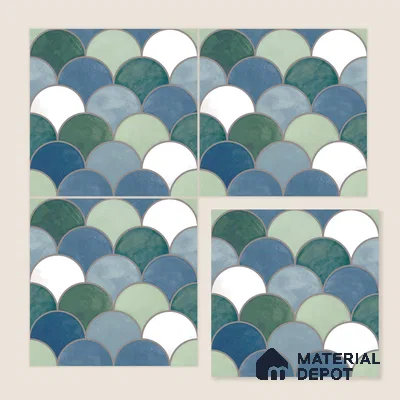 Moroccan Wall & Floor Tile TL 09108 138 1 ft x 1 ft Vitrified Carving Matte Finish - 9 mm | Suitable For Bathroom, Kitchen, Balcony | Please Expect a Slight Variation of Pattern