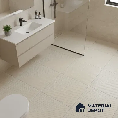 Patterned Look Floor Tile TL 09117 | Matte Finish 12 x 12 inch Vitrified Tile - 8 mm | Suitable For Kitchen, Bathroom, Bedroom & Office | Please Expect a Slight Variation of Pattern