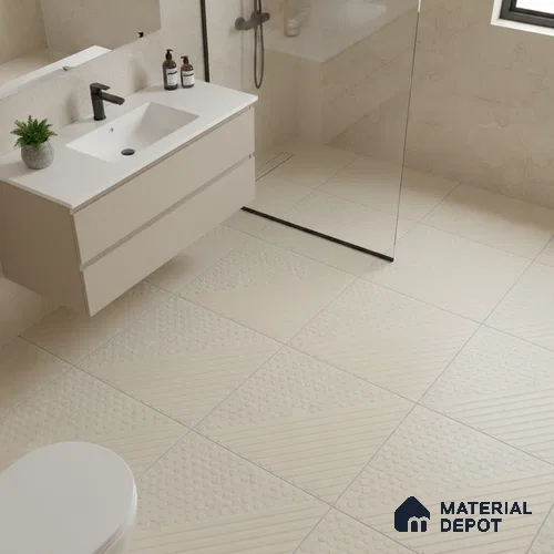 Patterned Look Floor Tile TL 09117 | Matte Finish 12 x 12 inch Vitrified Tile - 8 mm | Suitable For Kitchen, Bathroom, Bedroom & Office | Please Expect a Slight Variation of Pattern
