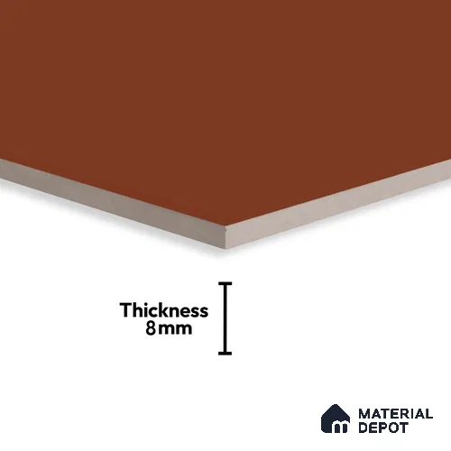 Plain Look Matte Finish Brown Vitrified Floor Tile | TL 09118 B | 1 ft x 1 ft - 8 mm | Suitable For Kitchen, Bathroom & Balcony