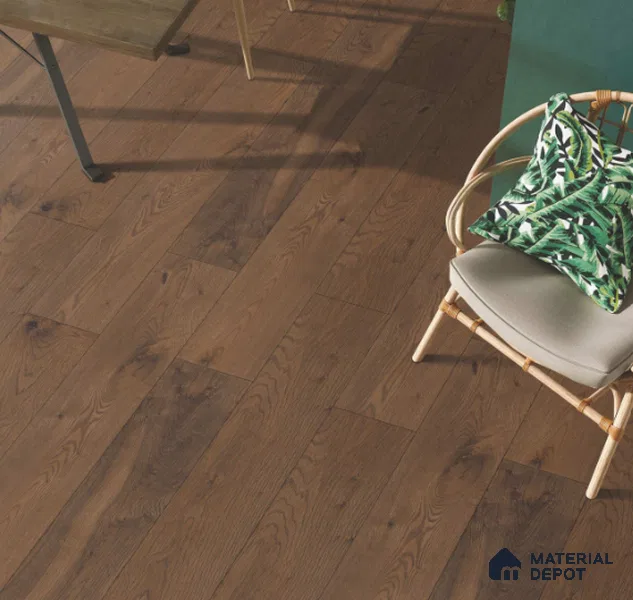 Wenge Wooden Strip Floor & Wall Tile TL 09139 Grainor Wenge Rasperry 4 ft x 8 Inch Vitrified Carving Matte Finish - 9 mm | Suitable for Living Room, Bedroom, Foyer, Dining | 2-3 mm Spacer is Mandatory