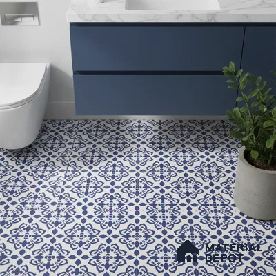 Patterned Look Wall & Floor Tile TL 09155 | Matte Finish 12 x 12 inch Ceramic Tile - 10 mm | Suitable For Kitchen, Bathroom, Bedroom & Office | Please Expect a Slight Variation of Pattern