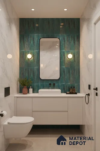 Faux Subway Look Wall Tile TL 09156 C | Glossy Finish 12 x 12 inch Ceramic Tile - 10 mm | Suitable For Kitchen, Bathroom & Dining Area | Please Expect a Slight Variation of Pattern