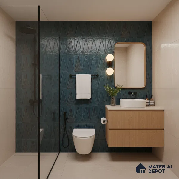 Faux Subway Look Wall Tile TL 09156 D | Glossy Finish 12 x 12 inch Ceramic Tile - 10 mm | Suitable For Kitchen, Bathroom & Dining Area | Please Expect a Slight Variation of Pattern