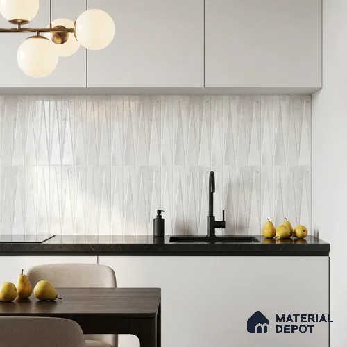 Faux Subway Look Wall Tile TL 09156 | Glossy Finish 12 x 12 inch Ceramic Tile - 10 mm | Suitable For Kitchen, Bathroom & Dining Area | Please Expect a Slight Variation of Pattern