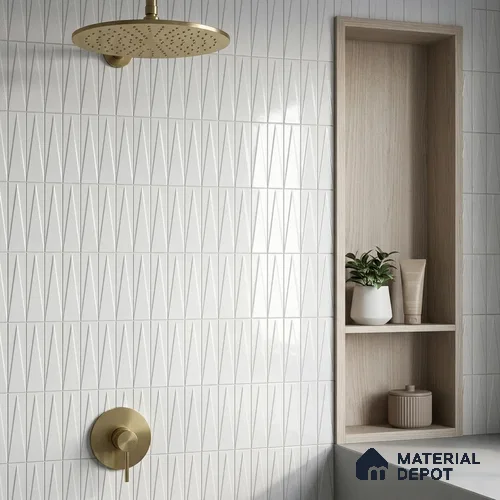 Faux Subway Look Wall Tile TL 09156 | Glossy Finish 12 x 12 inch Ceramic Tile - 10 mm | Suitable For Kitchen, Bathroom & Dining Area | Please Expect a Slight Variation of Pattern