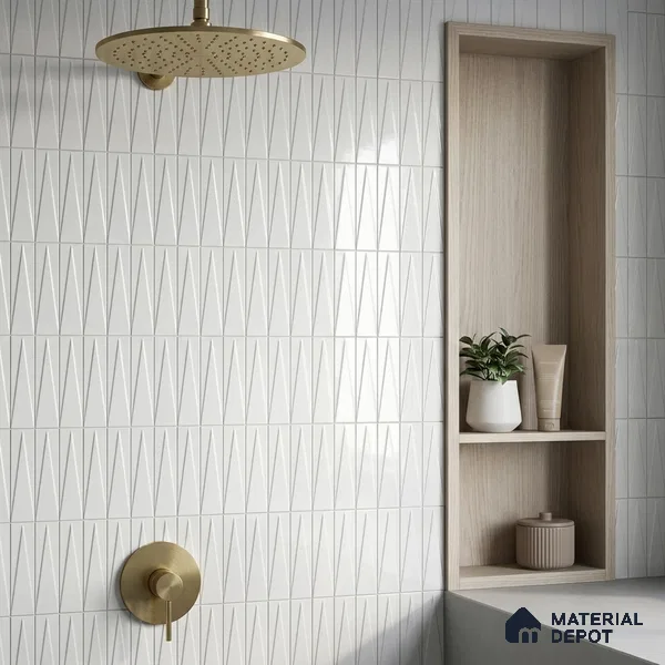 Faux Subway Look Wall Tile TL 09156 | Glossy Finish 12 x 12 inch Ceramic Tile - 10 mm | Suitable For Kitchen, Bathroom & Dining Area | Please Expect a Slight Variation of Pattern