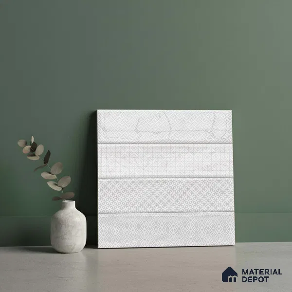 Faux Subway Look Wall Tile TL 09157 | Glossy Finish 12 x 12 inch Ceramic Tile - 10 mm | Suitable For Kitchen, Bathroom & Dining Area | Please Expect a Slight Variation of Pattern