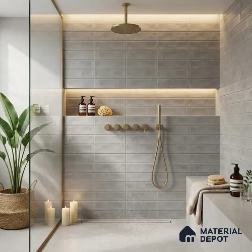 Faux Subway Look Wall Tile TL 09158 | Matte Finish 12 x 12 inch Ceramic Tile - 10 mm | Suitable For Kitchen, Bathroom & Dining Area | Please Expect a Slight Variation of Pattern