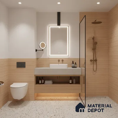 Faux Subway Look Wall Tile TL 09163 C | Matte Finish 12 x 12 inch Ceramic Tile - 10 mm | Suitable For Kitchen, Bathroom & Dining Area | Please Expect a Slight Variation of Pattern