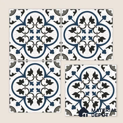 Moroccan Wall & Floor Tile TL 09164 | Matte Finish 1 ft x 1 ft Ceramic Tile - 10 mm | Suitable For Bathroom, Kitchen, Balcony | Please Expect a Slight Variation of Pattern