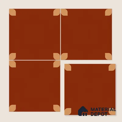 Moroccan Wall & Floor Tile TL 09165 B | Matte Finish 1 ft x 1 ft Ceramic Tile - 10 mm | Suitable For Bathroom, Kitchen, Balcony | Please Expect a Slight Variation of Pattern