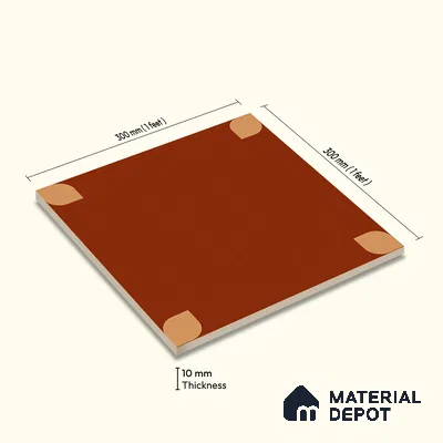 Moroccan Wall & Floor Tile TL 09165 B | Matte Finish 1 ft x 1 ft Ceramic Tile - 10 mm | Suitable For Bathroom, Kitchen, Balcony | Please Expect a Slight Variation of Pattern