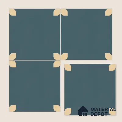 Moroccan Wall & Floor Tile TL 09165 | Matte Finish 1 ft x 1 ft Ceramic Tile - 10 mm | Suitable For Bathroom, Kitchen, Balcony | Please Expect a Slight Variation of Pattern