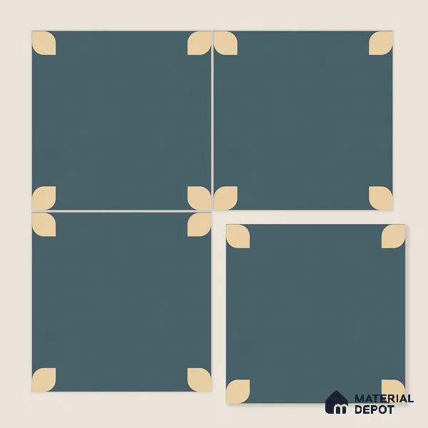 Moroccan Wall & Floor Tile TL 09165 | Matte Finish 1 ft x 1 ft Ceramic Tile - 10 mm | Suitable For Bathroom, Kitchen, Balcony | Please Expect a Slight Variation of Pattern