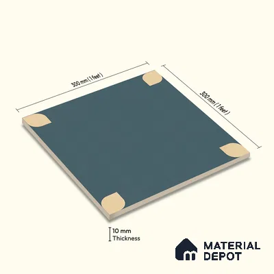 Moroccan Wall & Floor Tile TL 09165 | Matte Finish 1 ft x 1 ft Ceramic Tile - 10 mm | Suitable For Bathroom, Kitchen, Balcony | Please Expect a Slight Variation of Pattern