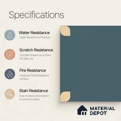 Moroccan Wall & Floor Tile TL 09165 | Matte Finish 1 ft x 1 ft Ceramic Tile - 10 mm | Suitable For Bathroom, Kitchen, Balcony | Please Expect a Slight Variation of Pattern