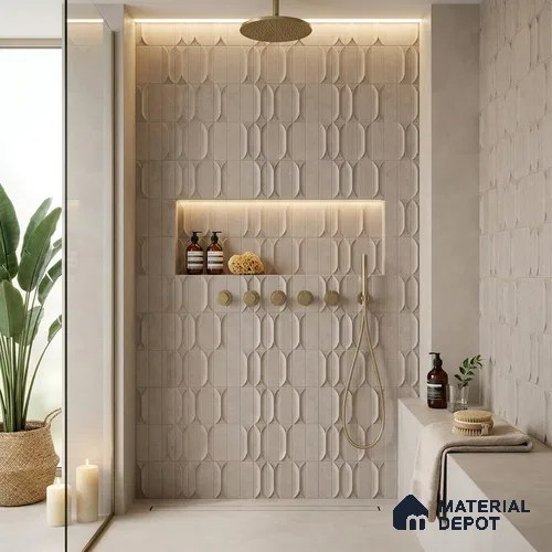 Faux Subway Look Wall Tile TL 09168 G | Matte Finish 12 x 12 inch Ceramic Tile - 10 mm | Suitable For Kitchen, Bathroom & Dining Area | Please Expect a Slight Variation of Pattern