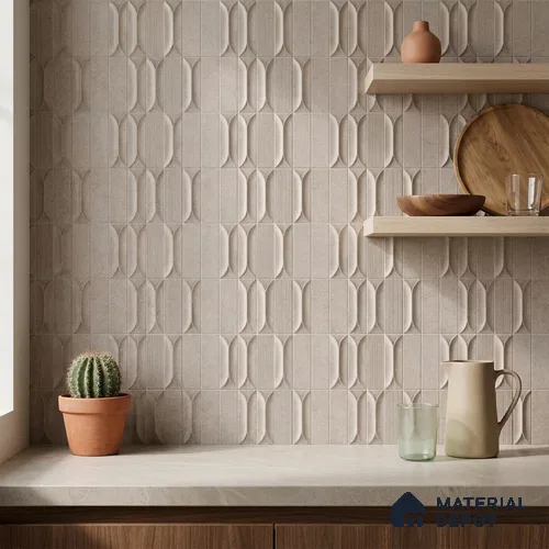 Faux Subway Look Wall Tile TL 09168 G | Matte Finish 12 x 12 inch Ceramic Tile - 10 mm | Suitable For Kitchen, Bathroom & Dining Area | Please Expect a Slight Variation of Pattern