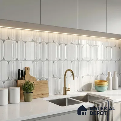 Faux Subway Look Wall Tile TL 09168 | Glossy Finish 12 x 12 inch Ceramic Tile - 10 mm | Suitable For Kitchen, Bathroom & Dining Area | Please Expect a Slight Variation of Pattern