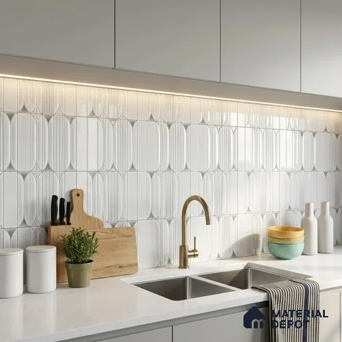 Faux Subway Look Wall Tile TL 09168 | Glossy Finish 12 x 12 inch Ceramic Tile - 10 mm | Suitable For Kitchen, Bathroom & Dining Area | Please Expect a Slight Variation of Pattern