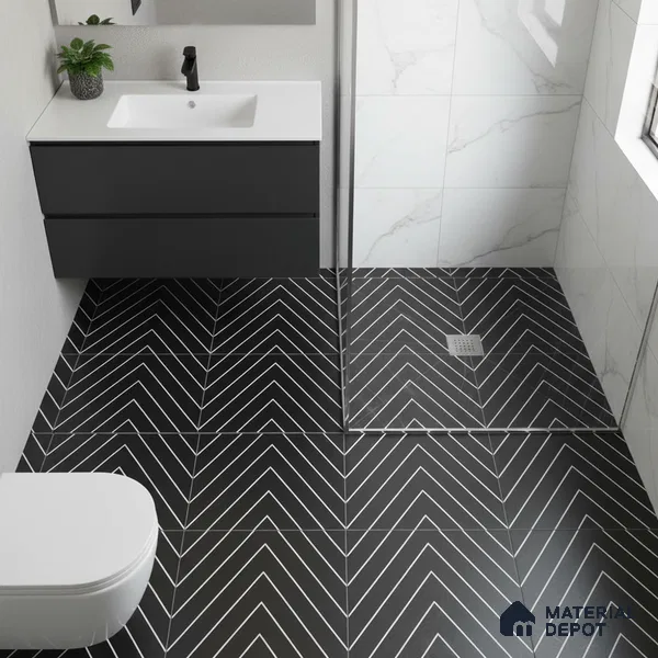Patterned Look Wall & Floor Tile TL 09169 B | Matte Finish 12 x 12 inch Ceramic Tile - 10 mm | Suitable For Kitchen, Bathroom, Bedroom & Office | Please Expect a Slight Variation of Pattern