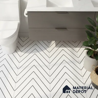 Patterned Look Wall & Floor Tile TL 09169 | Matte Finish 12 x 12 inch Ceramic Tile - 10 mm | Suitable For Kitchen, Bathroom, Bedroom & Office | Please Expect a Slight Variation of Pattern