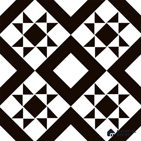 Patterned Look Wall & Floor Tile TL 09170 | Matte Finish 12 x 12 inch Ceramic Tile - 10 mm | Suitable For Kitchen, Bathroom, Bedroom & Office | Please Expect a Slight Variation of Pattern