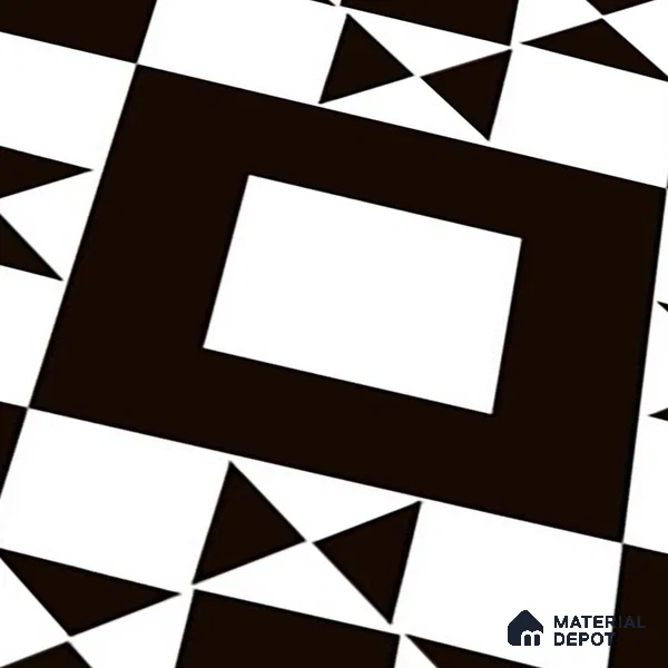 Patterned Look Wall & Floor Tile TL 09170 | Matte Finish 12 x 12 inch Ceramic Tile - 10 mm | Suitable For Kitchen, Bathroom, Bedroom & Office | Please Expect a Slight Variation of Pattern