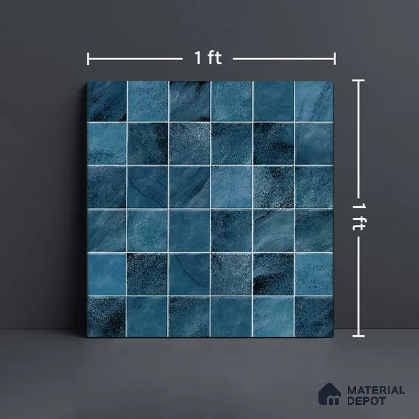 Mosaic Wall & Floor Tile TL 09173 B | Matte Finish 12 x 12 inch Ceramic Tile - 10 mm | Suitable For Kitchen, Bathroom, Bedroom & Office