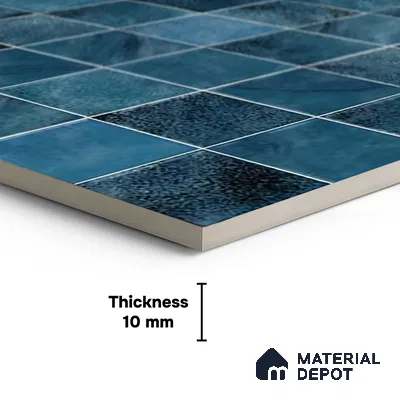 Mosaic Wall & Floor Tile TL 09173 B | Matte Finish 12 x 12 inch Ceramic Tile - 10 mm | Suitable For Kitchen, Bathroom, Bedroom & Office