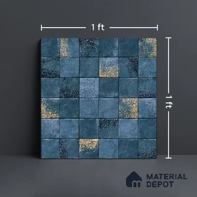 Mosaic Wall & Floor Tile TL 09173 C | Matte Finish 12 x 12 inch Ceramic Tile - 10 mm | Suitable For Kitchen, Bathroom, Bedroom & Office