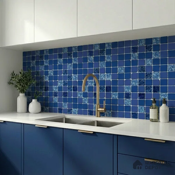 Mosaic Wall & Floor Tile TL 09173 | Matte Finish 12 x 12 inch Ceramic Tile - 10 mm | Suitable For Kitchen, Bathroom, Bedroom & Office