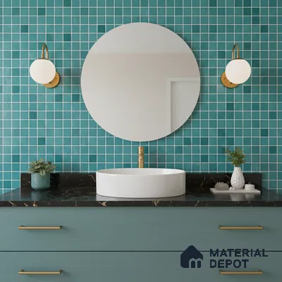 Mosaic Wall & Floor Tile TL 09174 B | Matte Finish 12 x 12 inch Ceramic Tile - 10 mm | Suitable For Kitchen, Bathroom, Bedroom & Office
