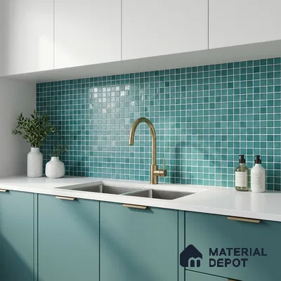 Mosaic Wall & Floor Tile TL 09174 B | Matte Finish 12 x 12 inch Ceramic Tile - 10 mm | Suitable For Kitchen, Bathroom, Bedroom & Office